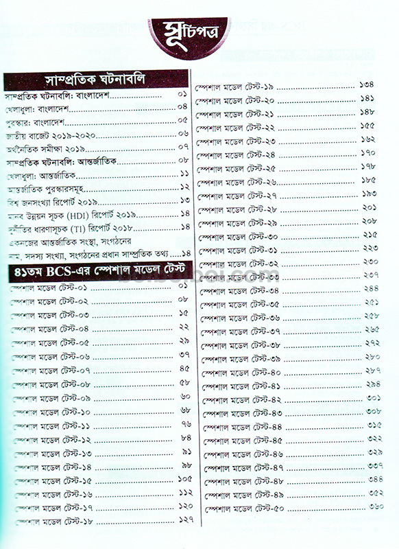 Confidence BCS preliminary MODEL TEST